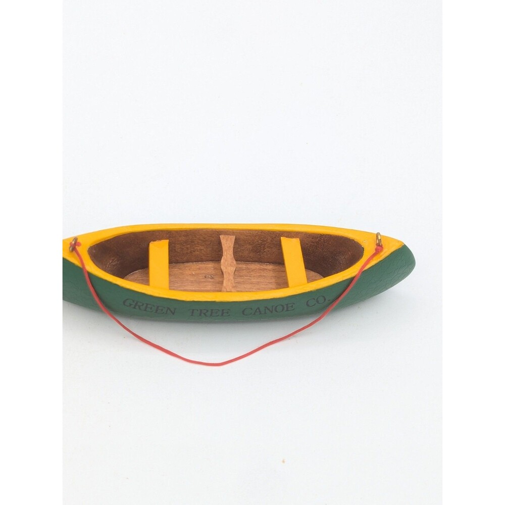 Authentic Models AM Wooden Boat Christmas Ornaments Green Tree Canoe Lobster... - Picture 8 of 9